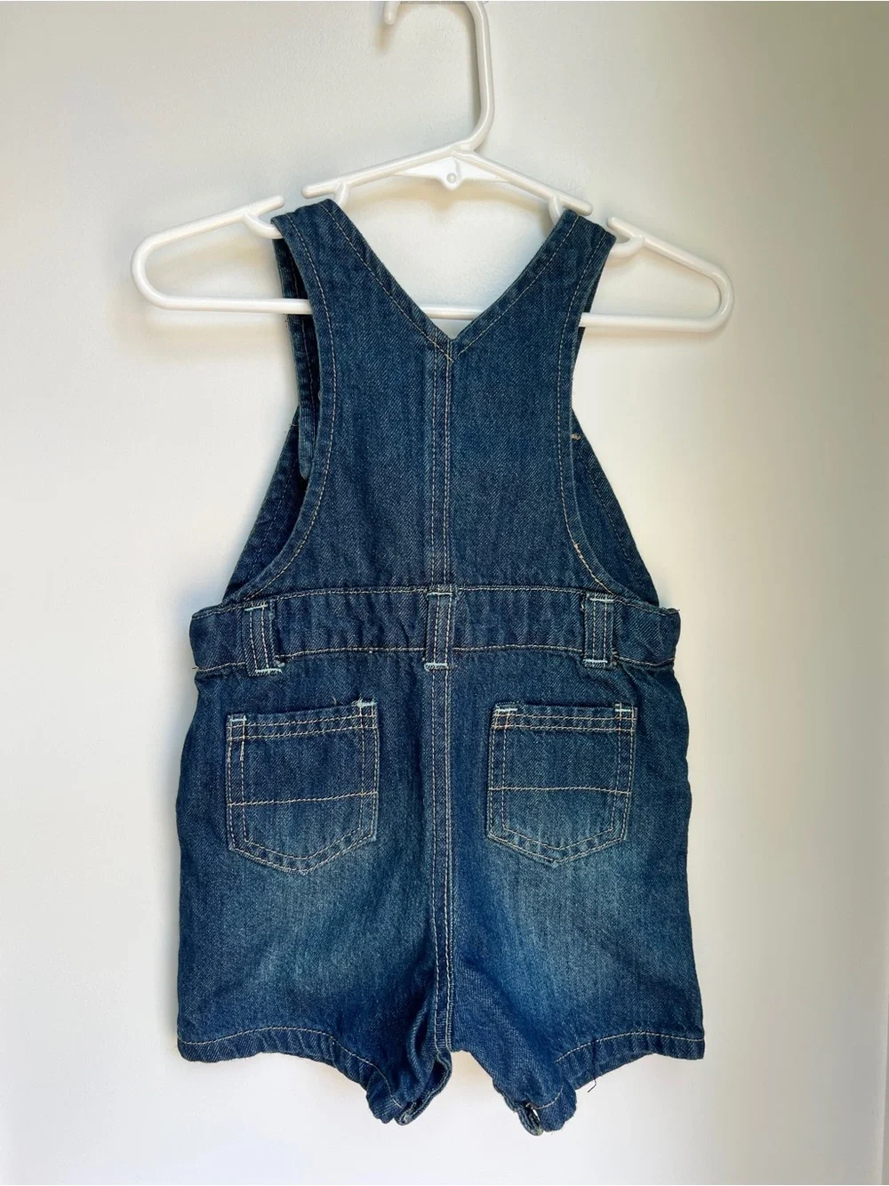 Cherokee Denim Short Overalls 6-9 Months | Classic Baby Jean Romper